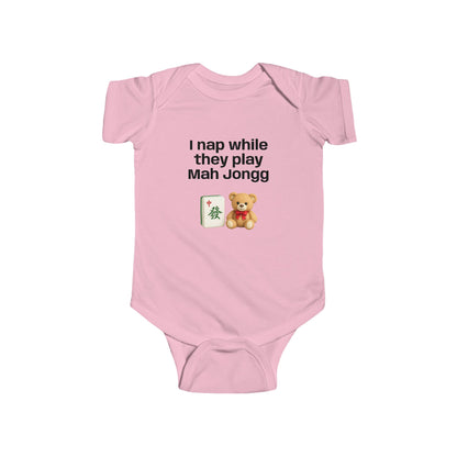 I Nap While They Play Mah Jongg infant bodysuit | Mah Jongg  baby onesie - For Mah Jongg Game or Family Gathering