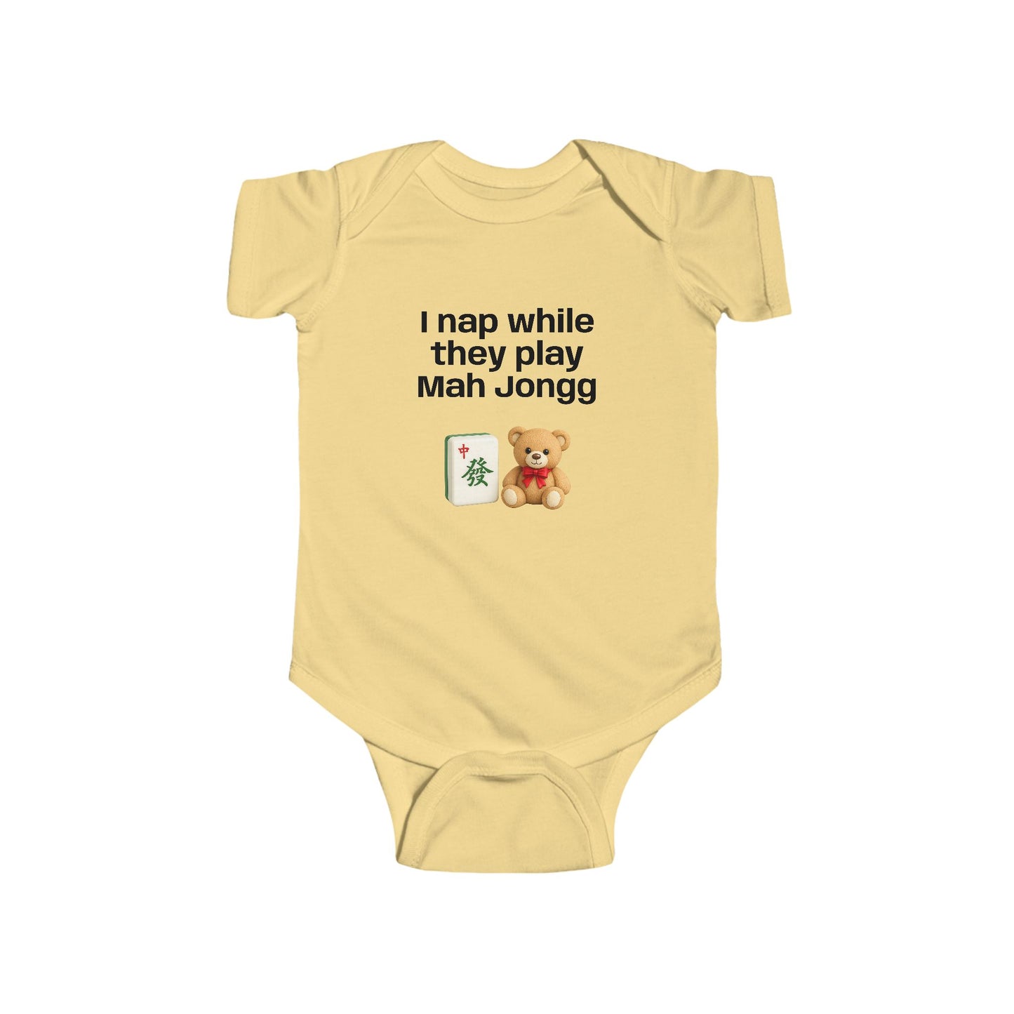 I Nap While They Play Mah Jongg infant bodysuit | Mah Jongg  baby onesie - For Mah Jongg Game or Family Gathering