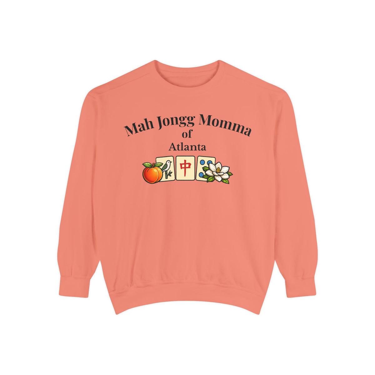 Mah Jongg Momma of Atlanta Crewneck Sweatshirt - Mahjong Tournament Sweatshirt
