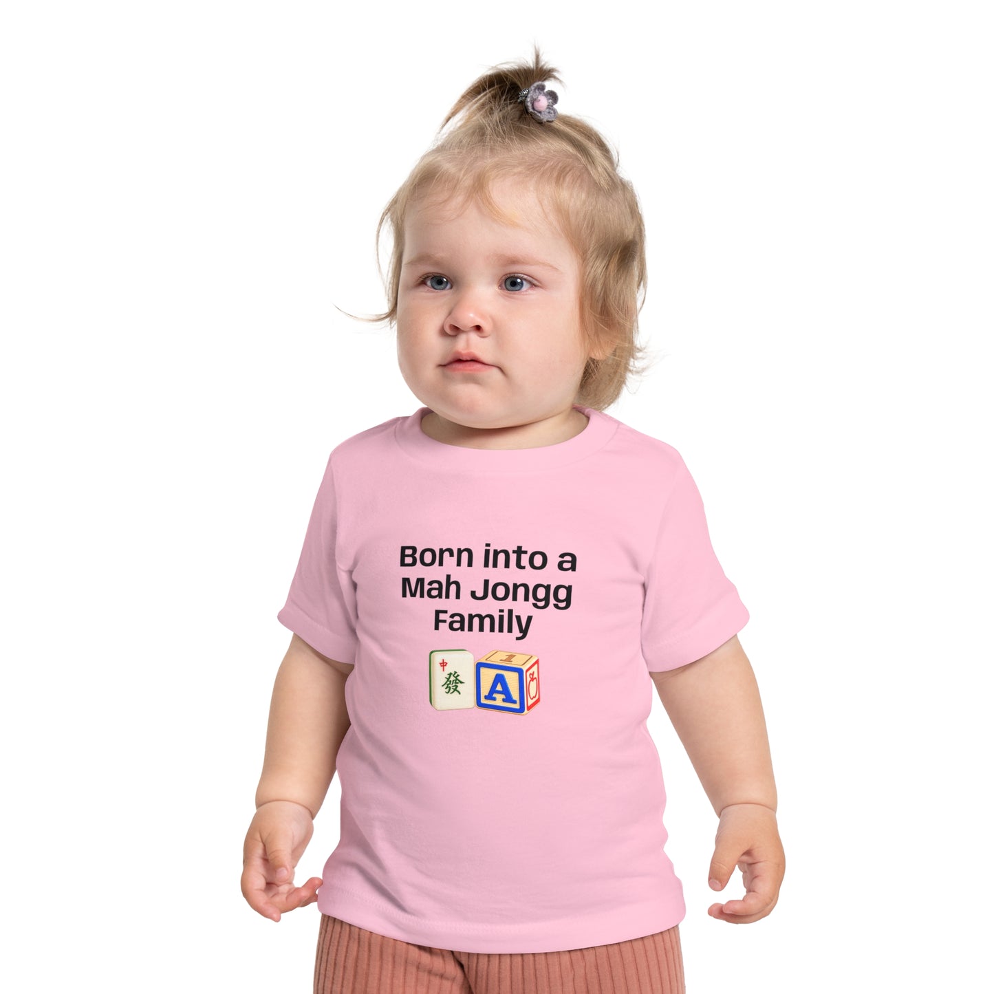 Born into a Mah Jongg Family T-Shirt - Cute Mahjong Infant Tee