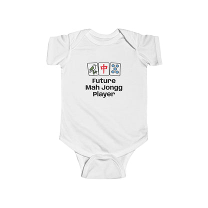 Future Mah Jongg Player Infant Bodysuit | Mah Jongg Tiles Baby Onesie - For Mah Jongg Games or Family Gathering