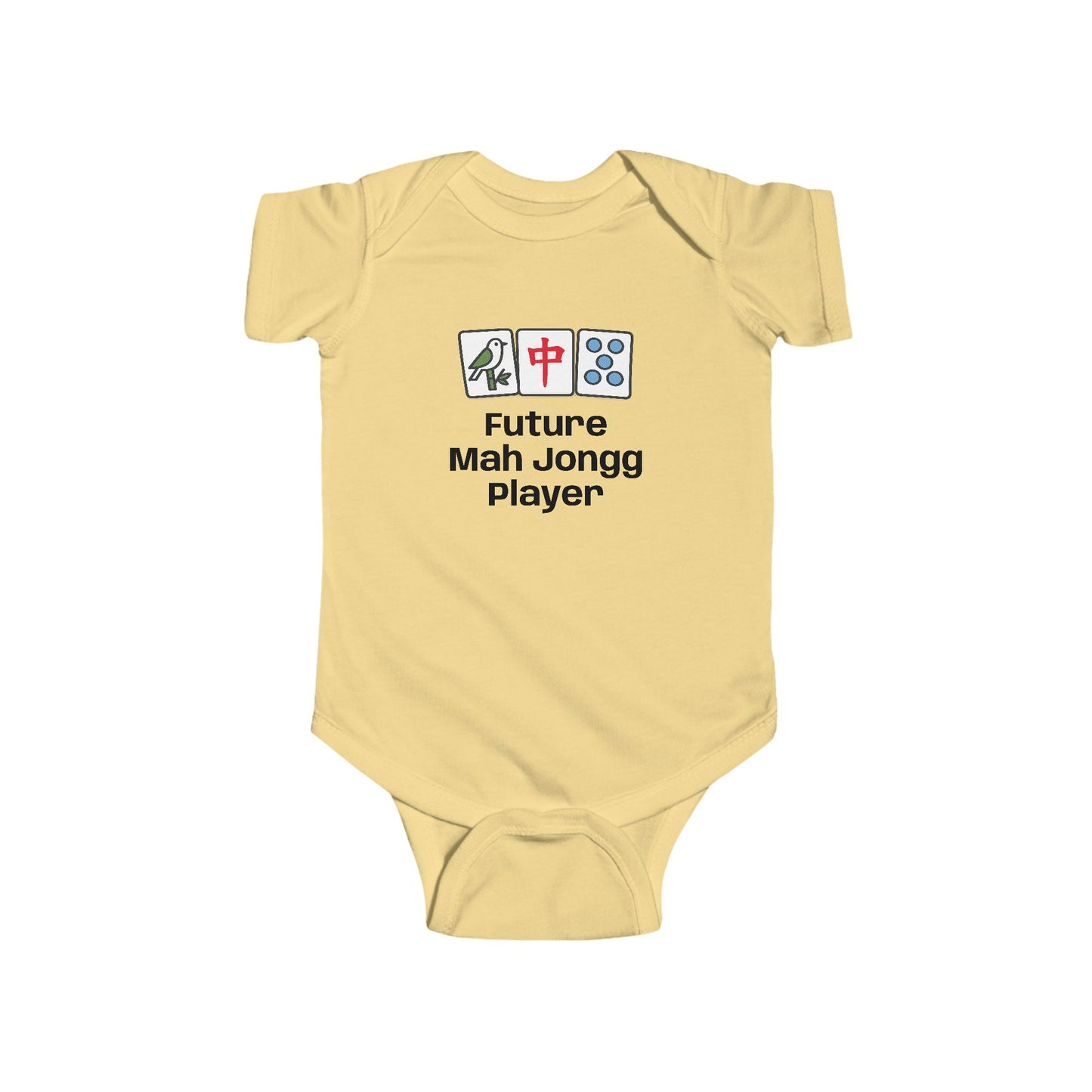 Future Mah Jongg Player Infant Bodysuit | Mah Jongg Tiles Baby Onesie - For Mah Jongg Games or Family Gathering