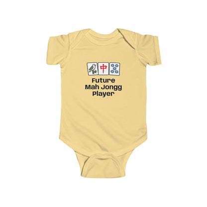 Future Mah Jongg Player Infant Bodysuit | Mah Jongg Tiles Baby Onesie - For Mah Jongg Games or Family Gathering