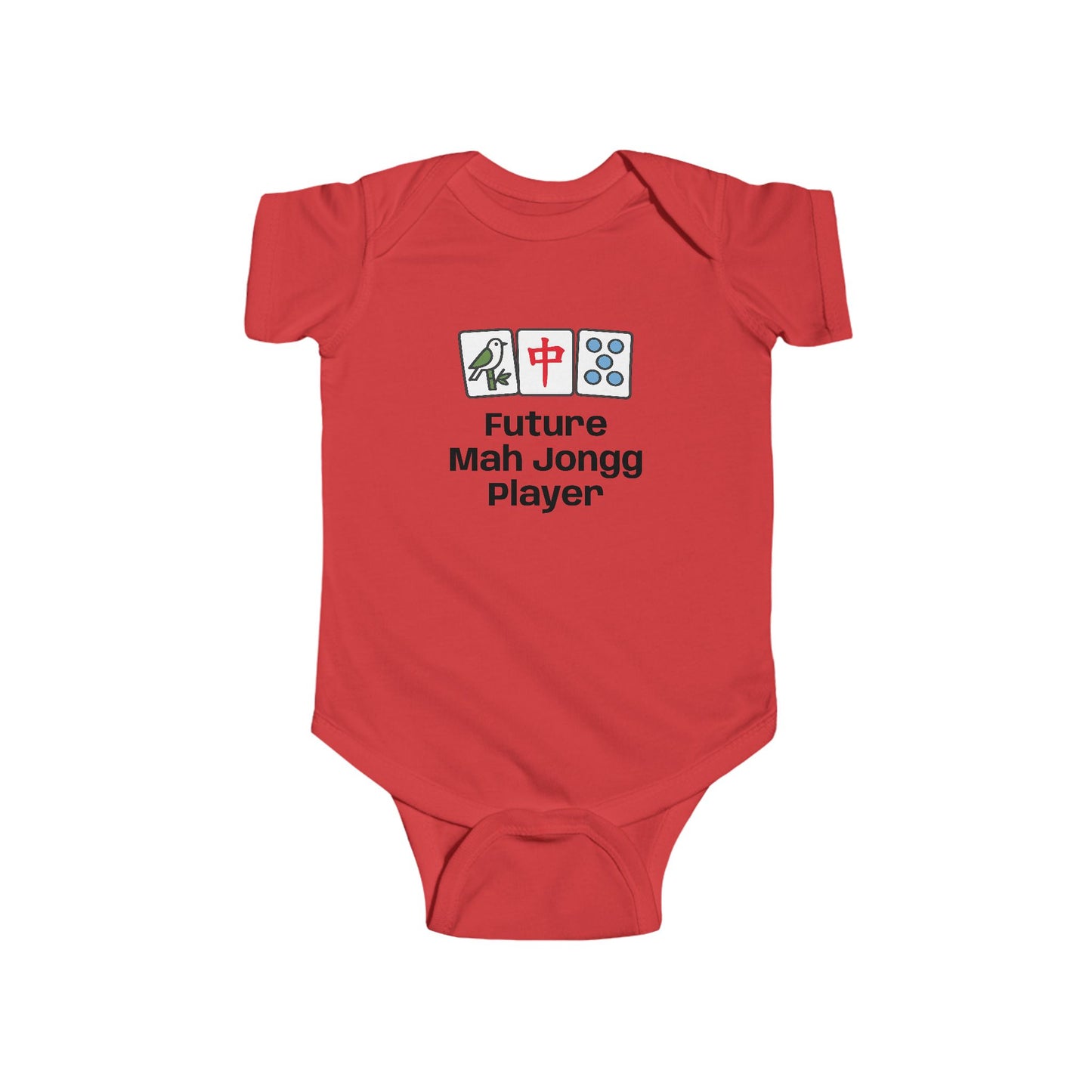Future Mah Jongg Player Infant Bodysuit | Mah Jongg Tiles Baby Onesie - For Mah Jongg Games or Family Gathering