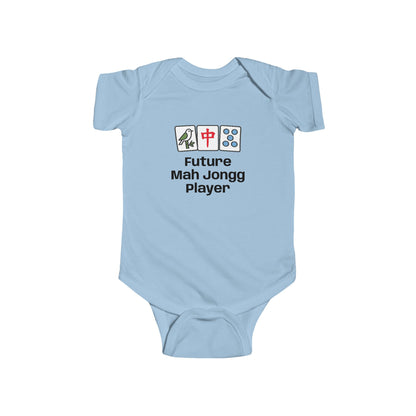 Future Mah Jongg Player Infant Bodysuit | Mah Jongg Tiles Baby Onesie - For Mah Jongg Games or Family Gathering