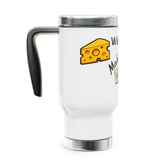 Wisconsin Mah Jongg travel mug | 14oz stainless steel travel mug with handle