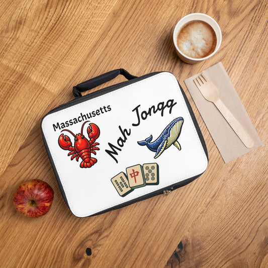 Massachusetts Mah Jongg Insulated Lunch Bag | Mah Jongg Game Day Lunch