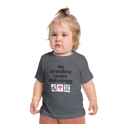 My Grandma Loves Mah Jongg Baby T-Shirt - Cute Mahjong Infant Tee