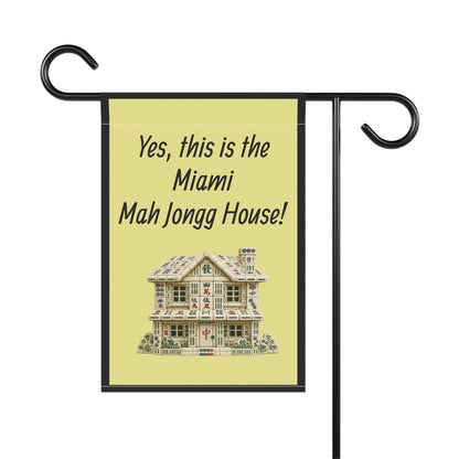 Mah Jongg:"Yes, This Is the Miami Mah Jongg House!" Yellow Mah Jongg Flag