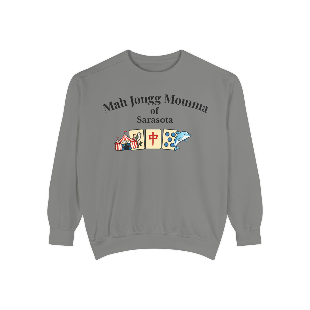 Mah Jongg Momma of Sarasota Crewneck Sweatshirt - Mahjong Tournament Sweatshirt