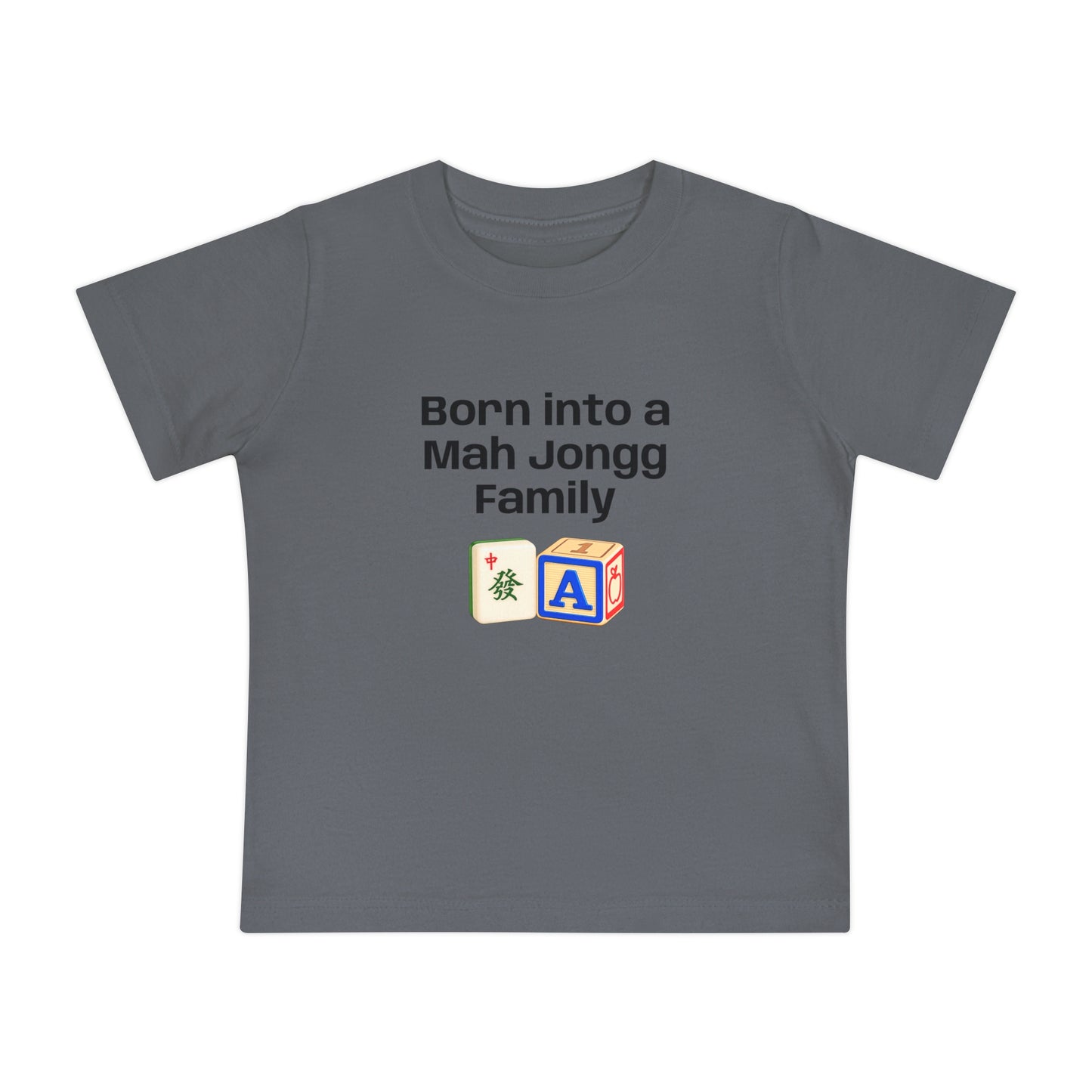 Born into a Mah Jongg Family T-Shirt - Cute Mahjong Infant Tee