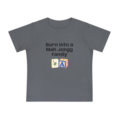 Born into a Mah Jongg Family T-Shirt - Cute Mahjong Infant Tee