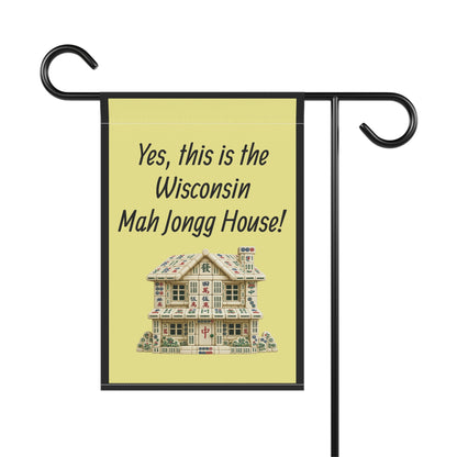 Mah Jongg:"Yes, This Is the Wisconsin Mah Jongg House!" Yellow Mah Jongg Flag