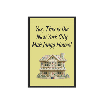 Mah Jongg:"Yes, This Is the New York City Mah Jongg House!" Yellow Mah Jongg Flag