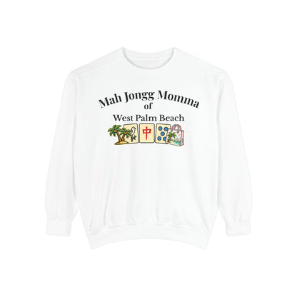 Mah Jongg Momma of West Palm Beach Crewneck Sweatshirt - Mahjong Tournament Sweatshirt