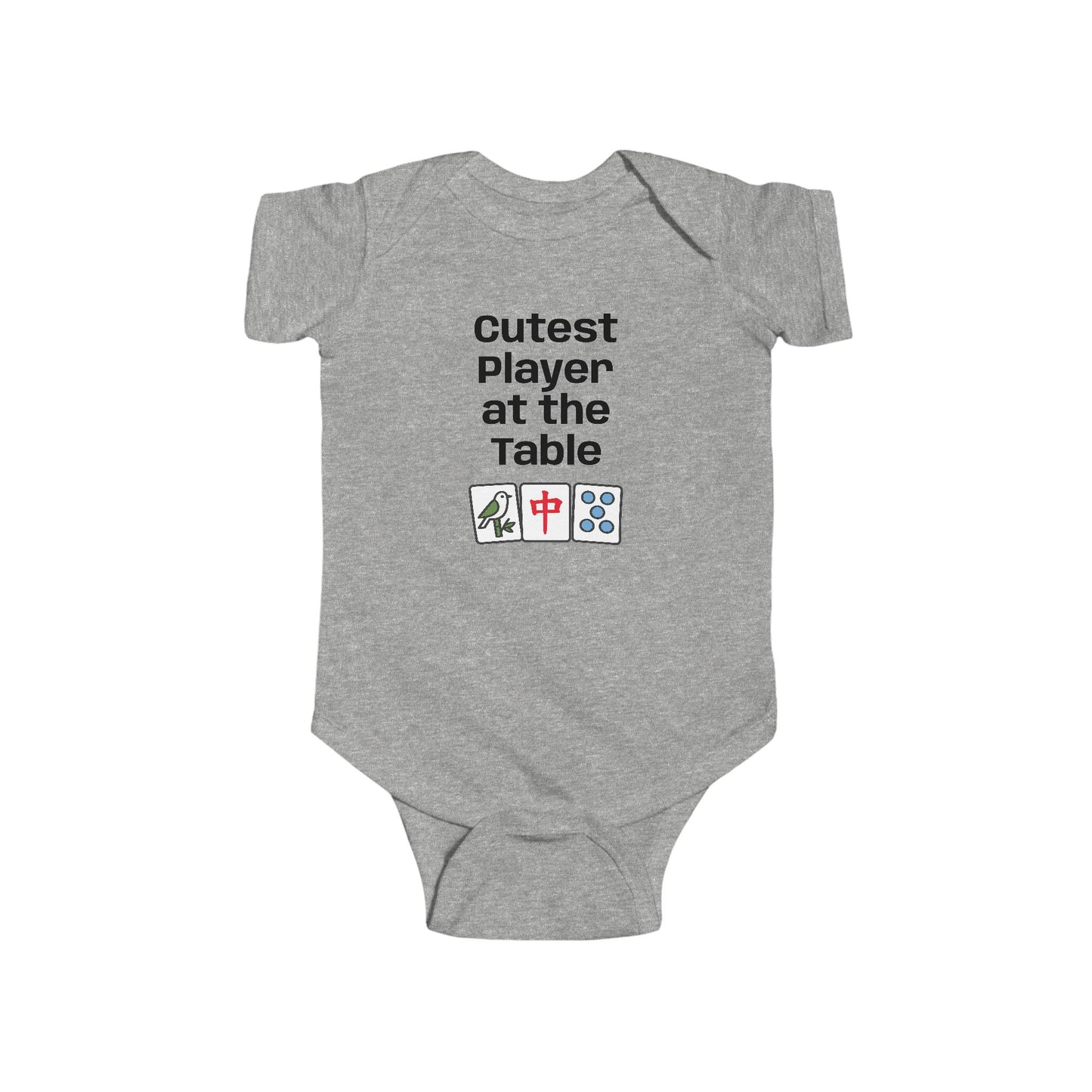 Cutest Player at the Table Infant Bodysuit | Baby Mah Jongg Gamer Onesie - For Mah Jongg Game or Family Gathering