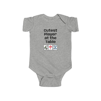 Cutest Player at the Table Infant Bodysuit | Baby Mah Jongg Gamer Onesie - For Mah Jongg Game or Family Gathering