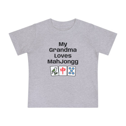 My Grandma Loves Mah Jongg Baby T-Shirt - Cute Mahjong Infant Tee