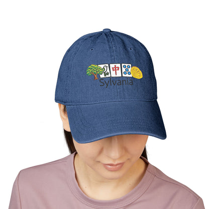 Mah Jongg Sylvania Embroidered  Jean Hat - For MahJong Players