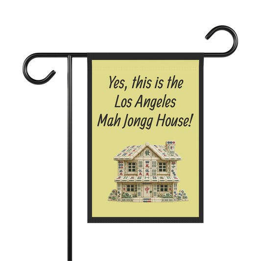 Mah Jongg:"Yes, This Is the Los Angeles Mah Jongg House!" Yellow Mah Jongg Flag