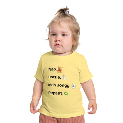 Nap Bottle Mah Jongg Repeat T-Shirt - Cute Mahjong Infant Tee