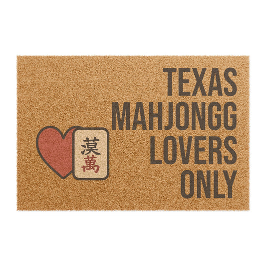 Texas Mahjongg Lovers Only Doormat | Customized City, State or Hometown Option - Perfect for Mah Jongg Game Night