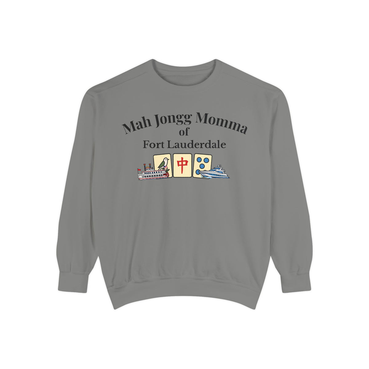 Mah Jongg Momma of Fort Lauderdale Crewneck Sweatshirt - Mahjong Tournament Sweatshirt