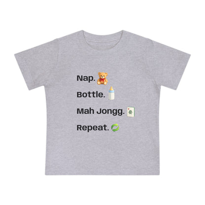 Nap Bottle Mah Jongg Repeat T-Shirt - Cute Mahjong Infant Tee