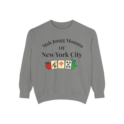 Mah Jongg Momma of New York City Sweatshirt - Comfort Colors Crewneck - Mahjong Player Gift - Tournament Sweatshirt - Mahjong Club Apparel