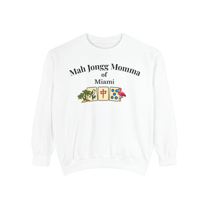 Mah Jongg Momma of Miami Crewneck Sweatshirt - Mahjong Tournament Sweatshirt