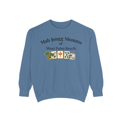 Mah Jongg Momma of West Palm Beach Crewneck Sweatshirt - Mahjong Tournament Sweatshirt
