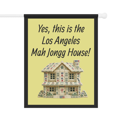 Mah Jongg:"Yes, This Is the Los Angeles Mah Jongg House!" Yellow Mah Jongg Flag