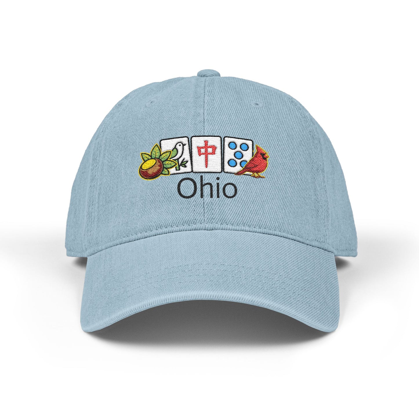 Mah Jongg Ohio Embroidered  Jean Hat - For MahJong Players