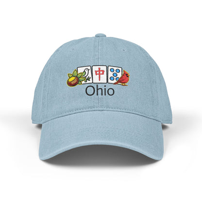 Mah Jongg Ohio Embroidered  Jean Hat - For MahJong Players