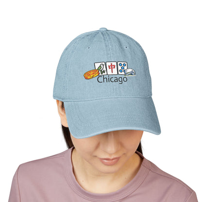 Mah Jongg Chicago Embroidered  Jean Hat - For MahJong Players