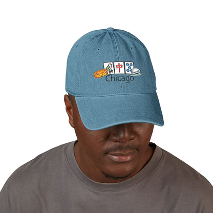 Mah Jongg Chicago Embroidered  Jean Hat - For MahJong Players