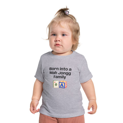 Born into a Mah Jongg Family T-Shirt - Cute Mahjong Infant Tee