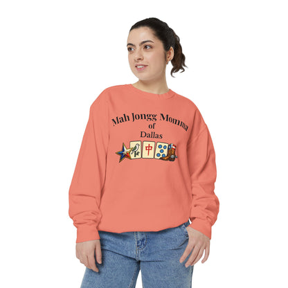 Mah Jongg Momma of Dallas Crewneck Sweatshirt - Mahjong Tournament Sweatshirt