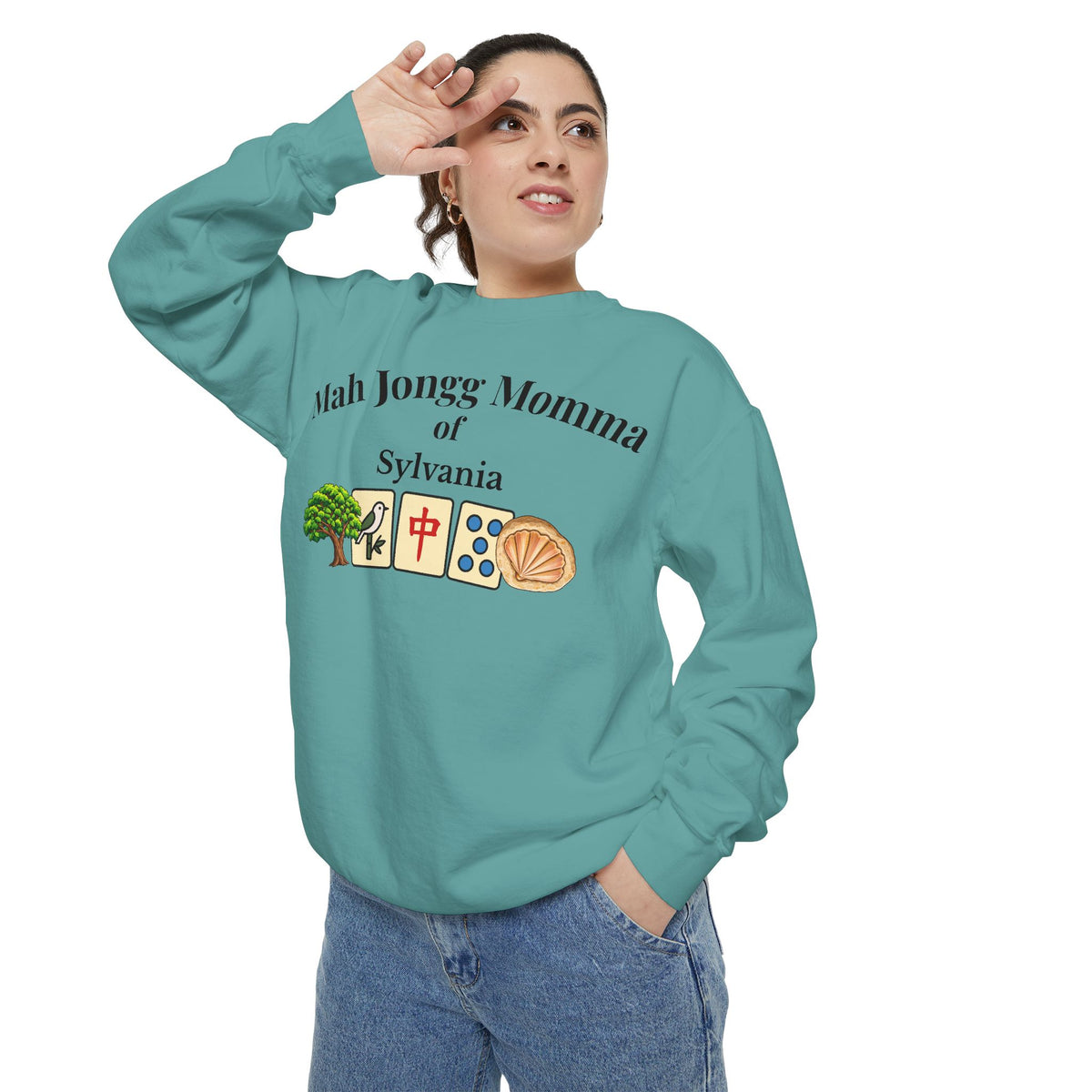 Mah Jongg Momma of Sylvania Crewneck Sweatshirt - Mahjong Tournament Sweatshirt
