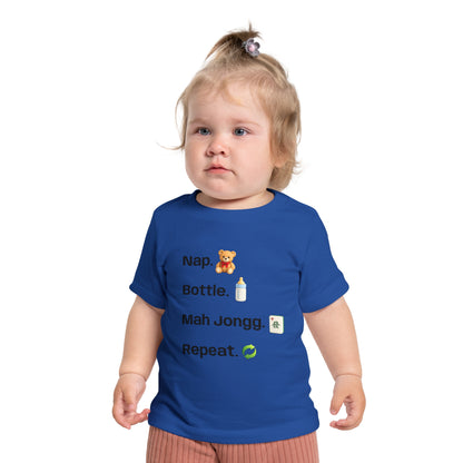 Nap Bottle Mah Jongg Repeat T-Shirt - Cute Mahjong Infant Tee