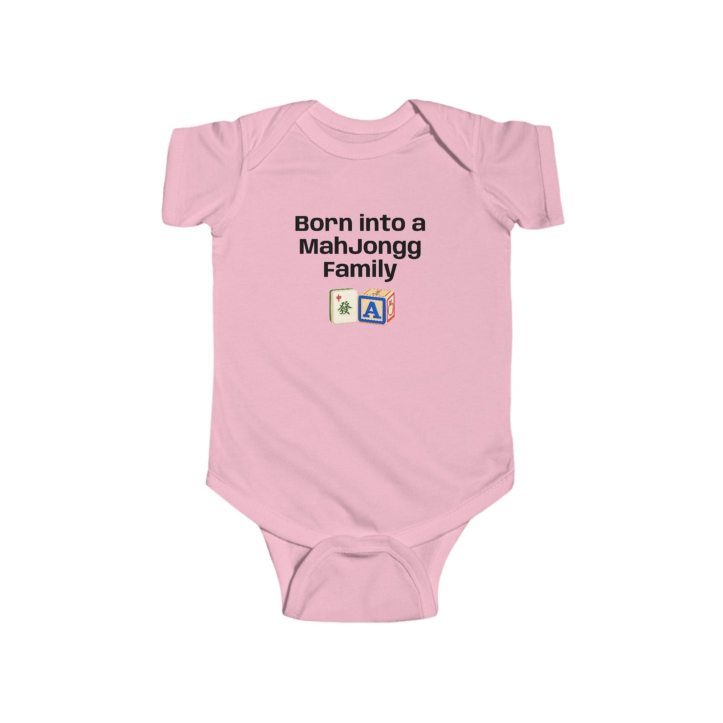 Born into a Mah Jongg Family Infant Bodysuit | Baby Onesie - for Mah Jongg Game or Family Gathering