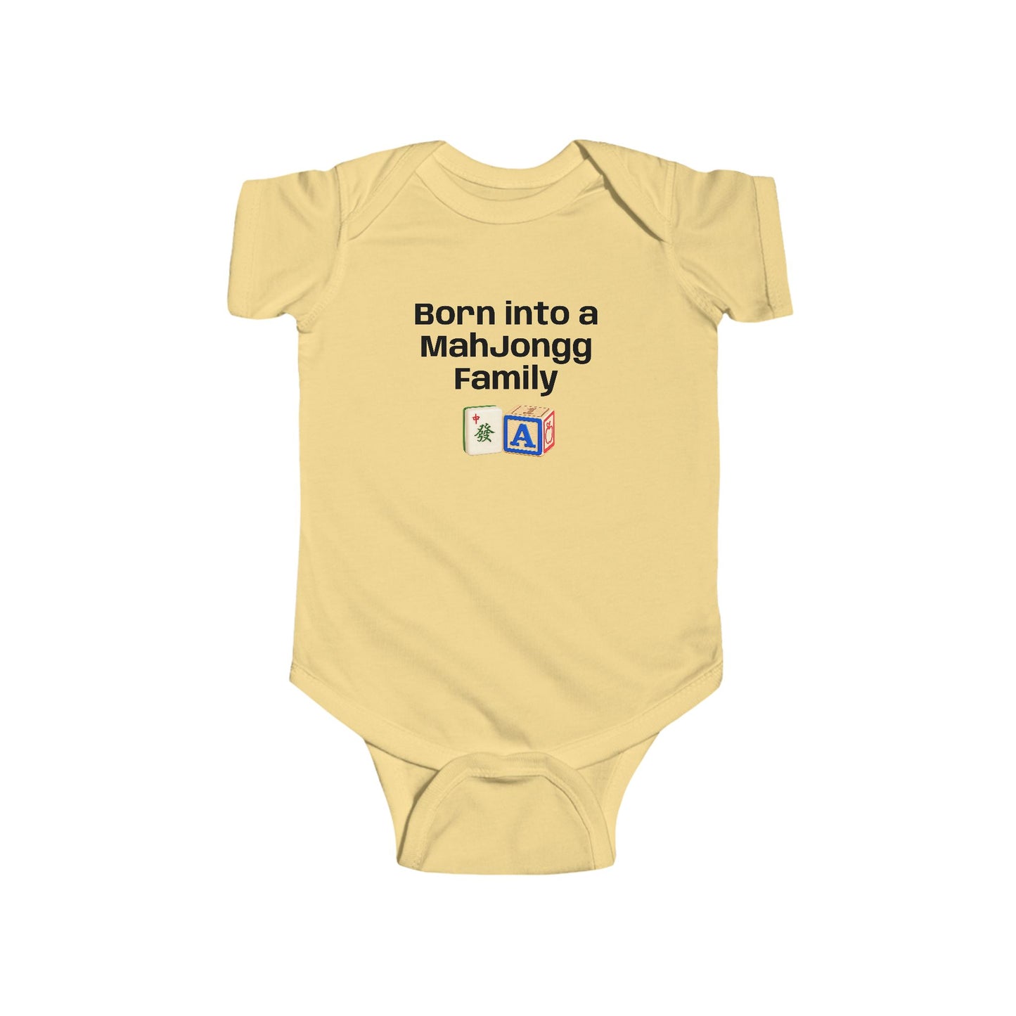 Born into a Mah Jongg Family Infant Bodysuit | Baby Onesie - for Mah Jongg Game or Family Gathering