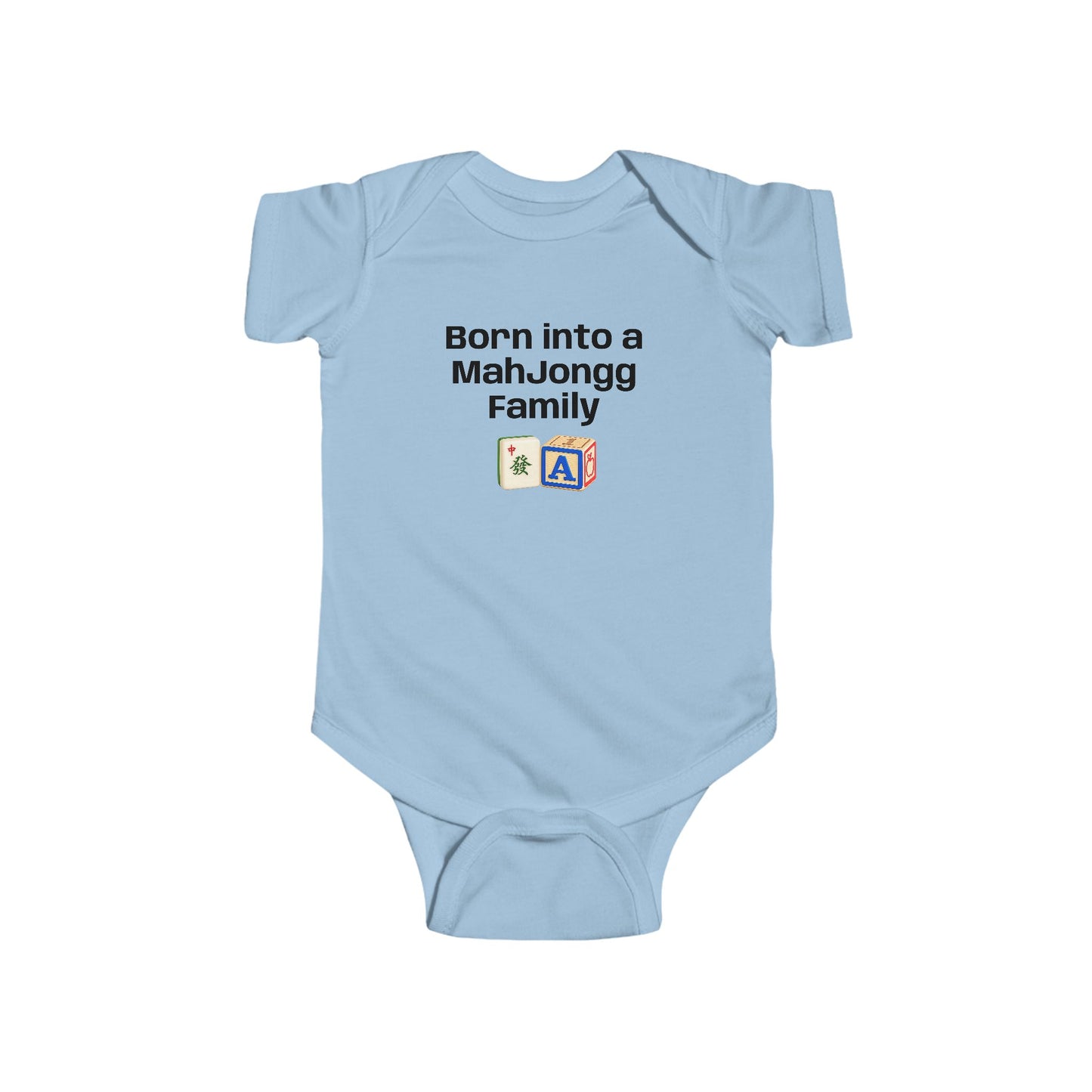 Born into a Mah Jongg Family Infant Bodysuit | Baby Onesie - for Mah Jongg Game or Family Gathering