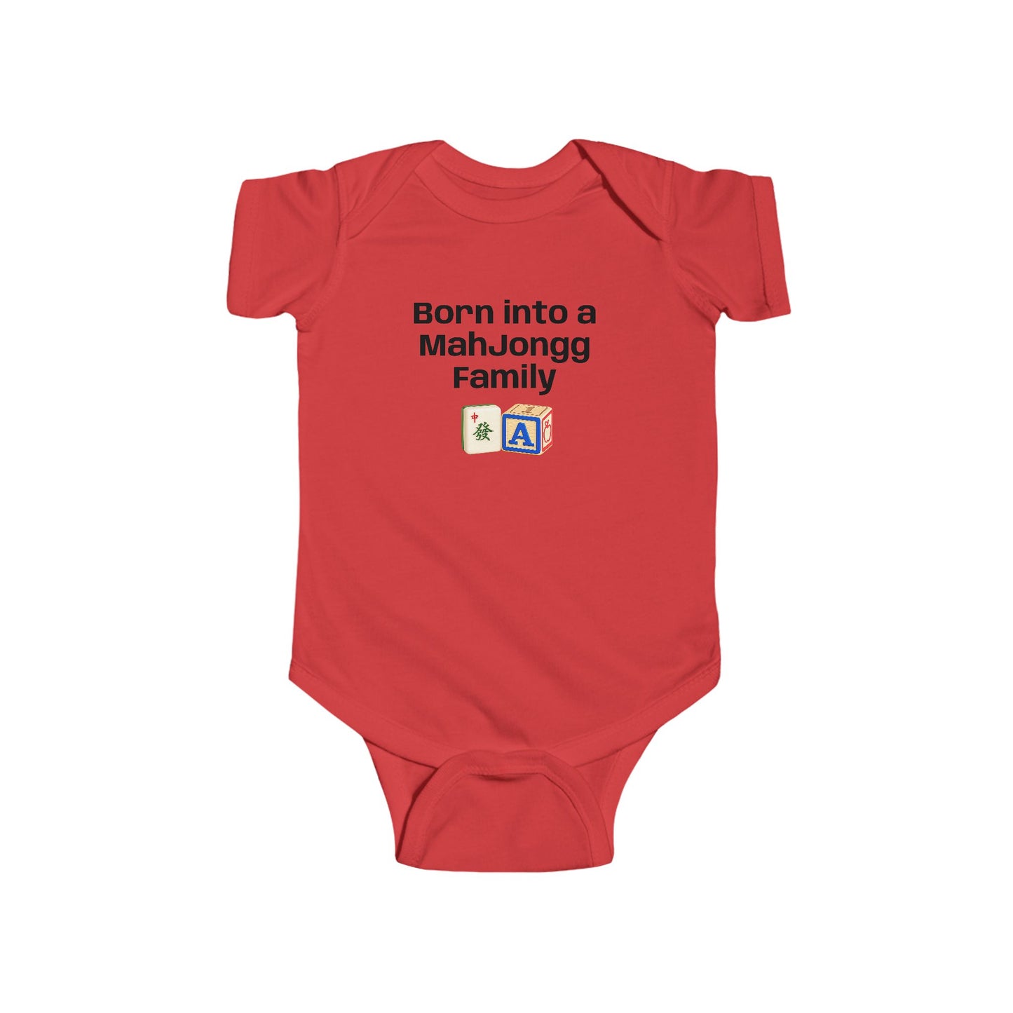 Born into a Mah Jongg Family Infant Bodysuit | Baby Onesie - for Mah Jongg Game or Family Gathering