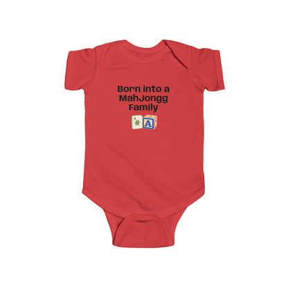 Born into a Mah Jongg Family Infant Bodysuit | Baby Onesie - for Mah Jongg Game or Family Gathering