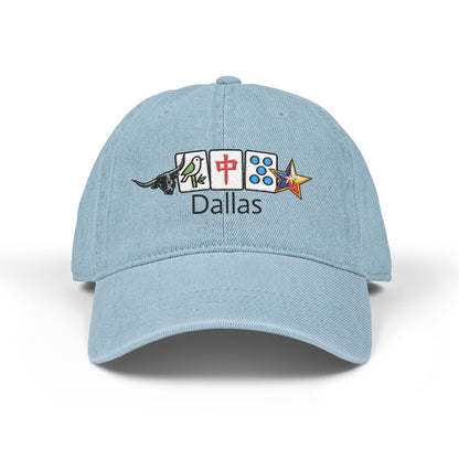 Mah Jongg Dallas Embroidered  Jean Hat - For MahJong Players