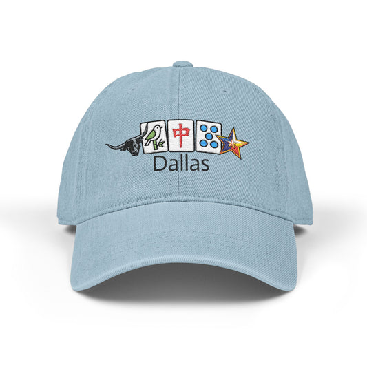 Mah Jongg Dallas Embroidered  Jean Hat - For MahJong Players