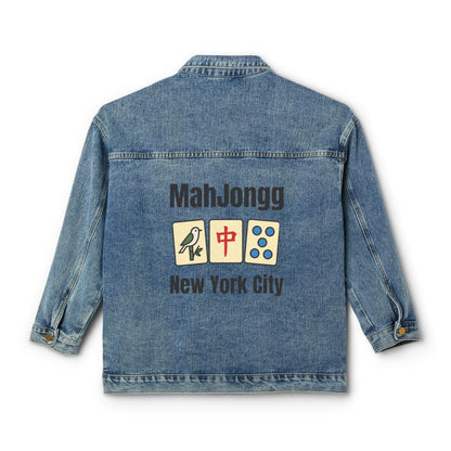 New York City Mah Jongg Women's Denim Jacket - For Mah Jongg Player