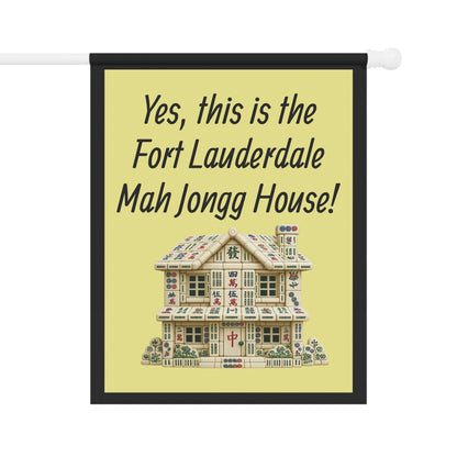 Mah Jongg: "Yes, This Is the Fort Lauderdale Mah Jongg House!" Yellow Mah Jongg Flag