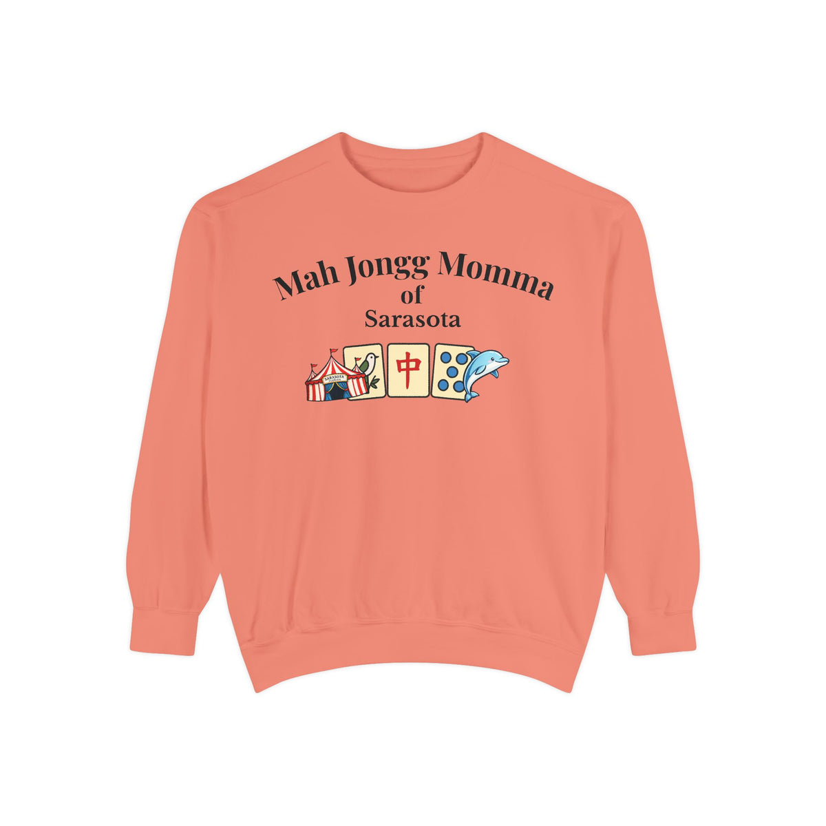 Mah Jongg Momma of Sarasota Crewneck Sweatshirt - Mahjong Tournament Sweatshirt